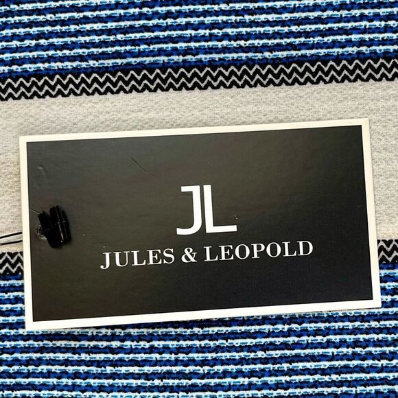 New! NWT Jules & Leopold Textured Striped 3/4 Sleeve Blouse Medium - Picture 7 of 9